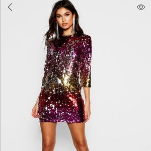 Multi Sequin Bodycon Dress
